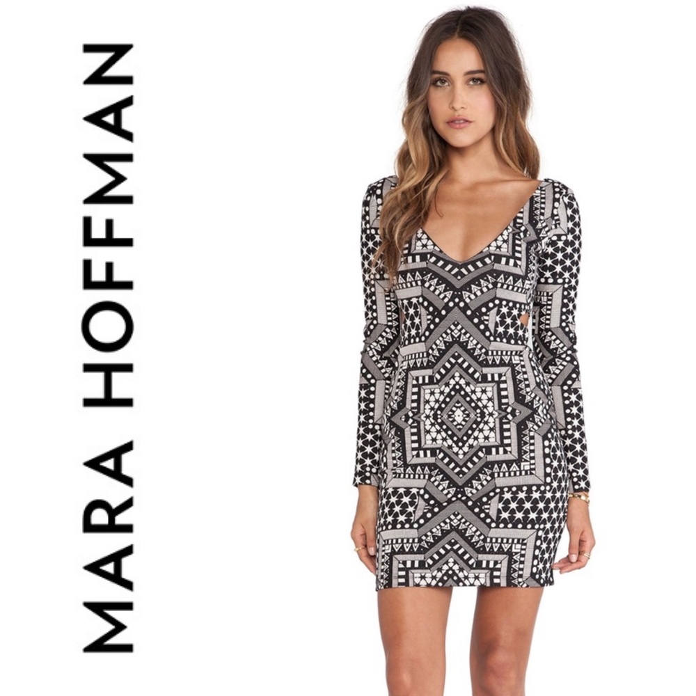 NWT MARA HOFFMAN  Cut Out Dress in Star Jacquard
